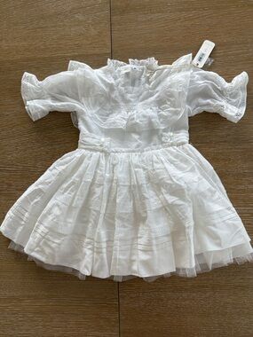 Classic White Lace Ruffle Formal Dress for Girls, Kit Dress White